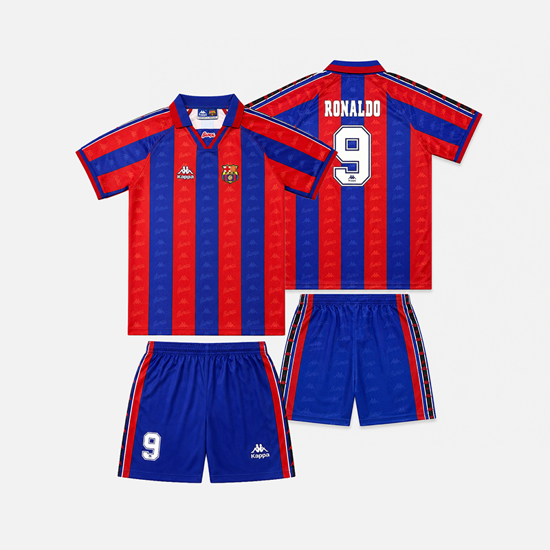 Maillot-Barcelone-Ronaldo-Kit-Enfant-Domicile-1995-1997-1