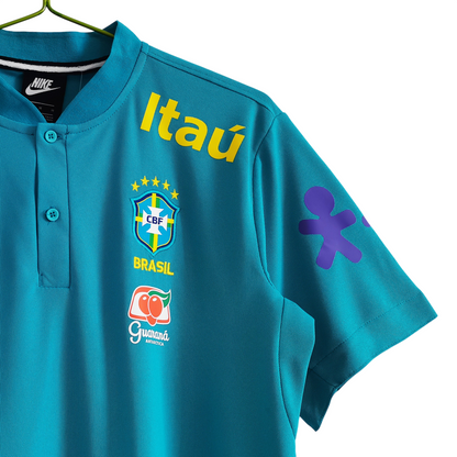 Maillot-Bresil-Training-Polo-Bleu-Lac-2021-Vintage-Retro-3