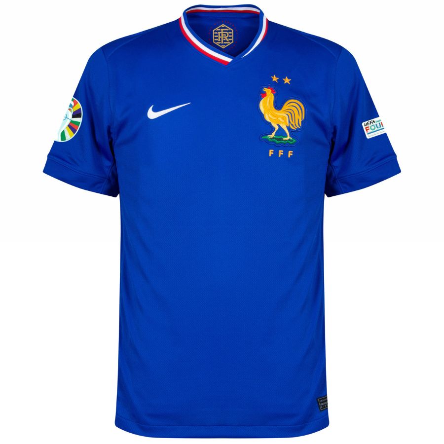 Camiseta de local de Francia con escudos de la Eurocopa 2024 para hombre | Fútbol 