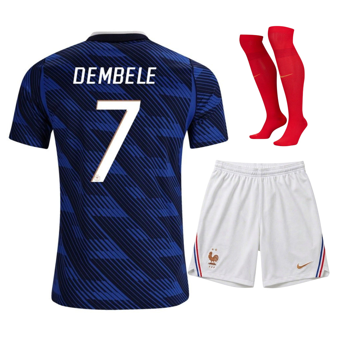 Maillot-Equipe-de-France-Kit-Enfant-Domicile-Coupe-du-Monde-2026-Dembele-3