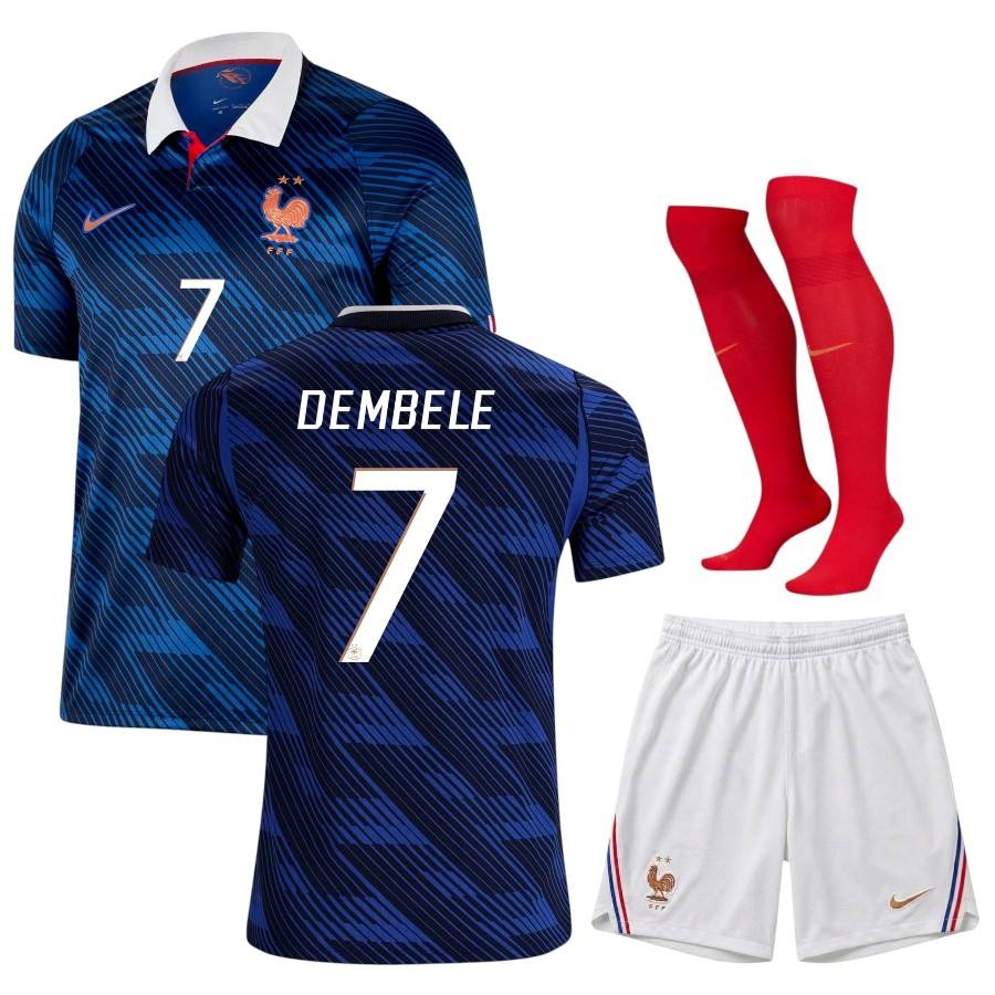 Maillot-Equipe-de-France-Kit-Enfant-Domicile-Coupe-du-Monde-2026-Dembele