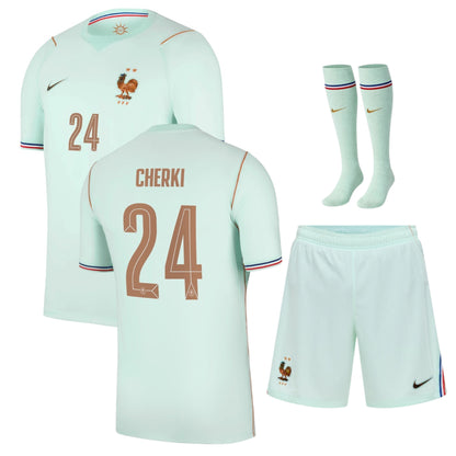 Maillot-Equipe-de-France-Kit-Enfant-Vert-Coupe-du-Monde-2026-Cherki-1