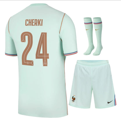Maillot-Equipe-de-France-Kit-Enfant-Vert-Coupe-du-Monde-2026-Cherki-2
