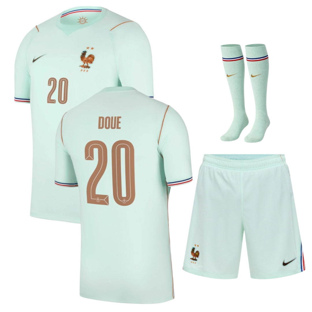 Maillot-Equipe-de-France-Kit-Enfant-Vert-Coupe-du-Monde-2026-Doue-1