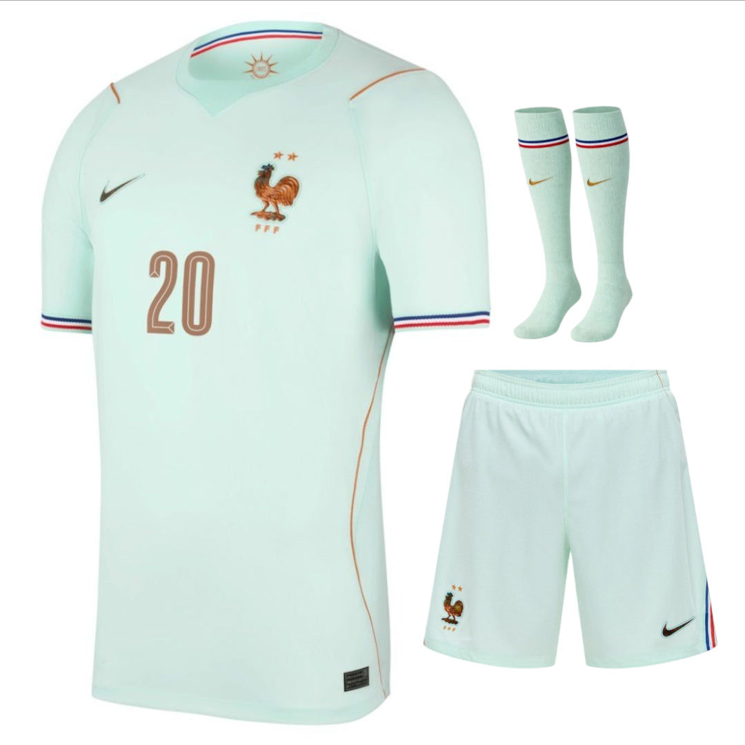 Maillot-Equipe-de-France-Kit-Enfant-Vert-Coupe-du-Monde-2026-Doue-3