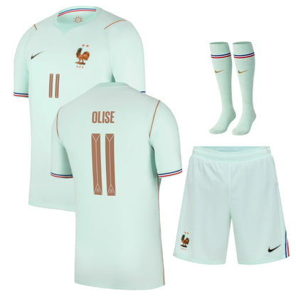 Maillot-Equipe-de-France-Kit-Enfant-Vert-Coupe-du-Monde-2026-Olise-1