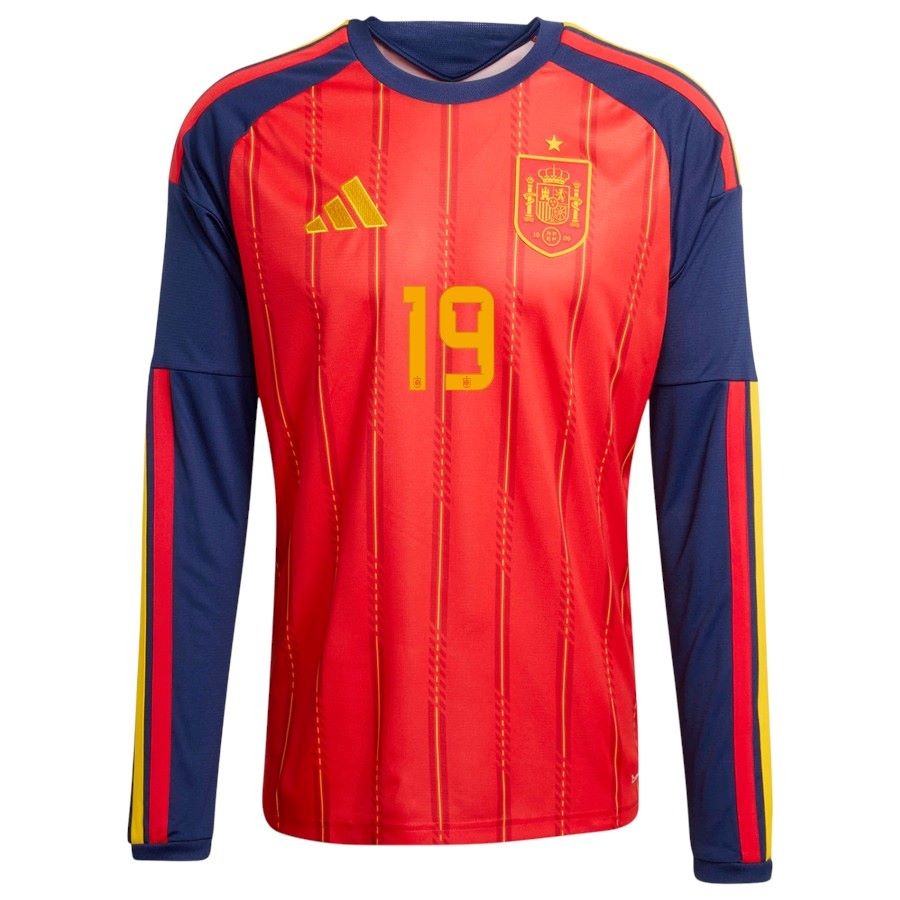  スペイン代表 LAMINE YAMAL 19番ジャージ Spain Lamine Yamal 19 Home Long Sleeve Jersey 2026 2027 | Foot
