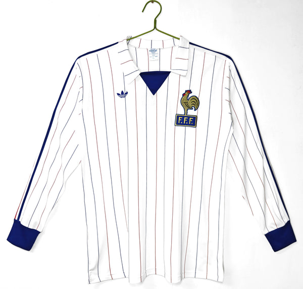 France Long-Sleeved Shirt 1980 1982 Retro Vintage Away Men – Foot