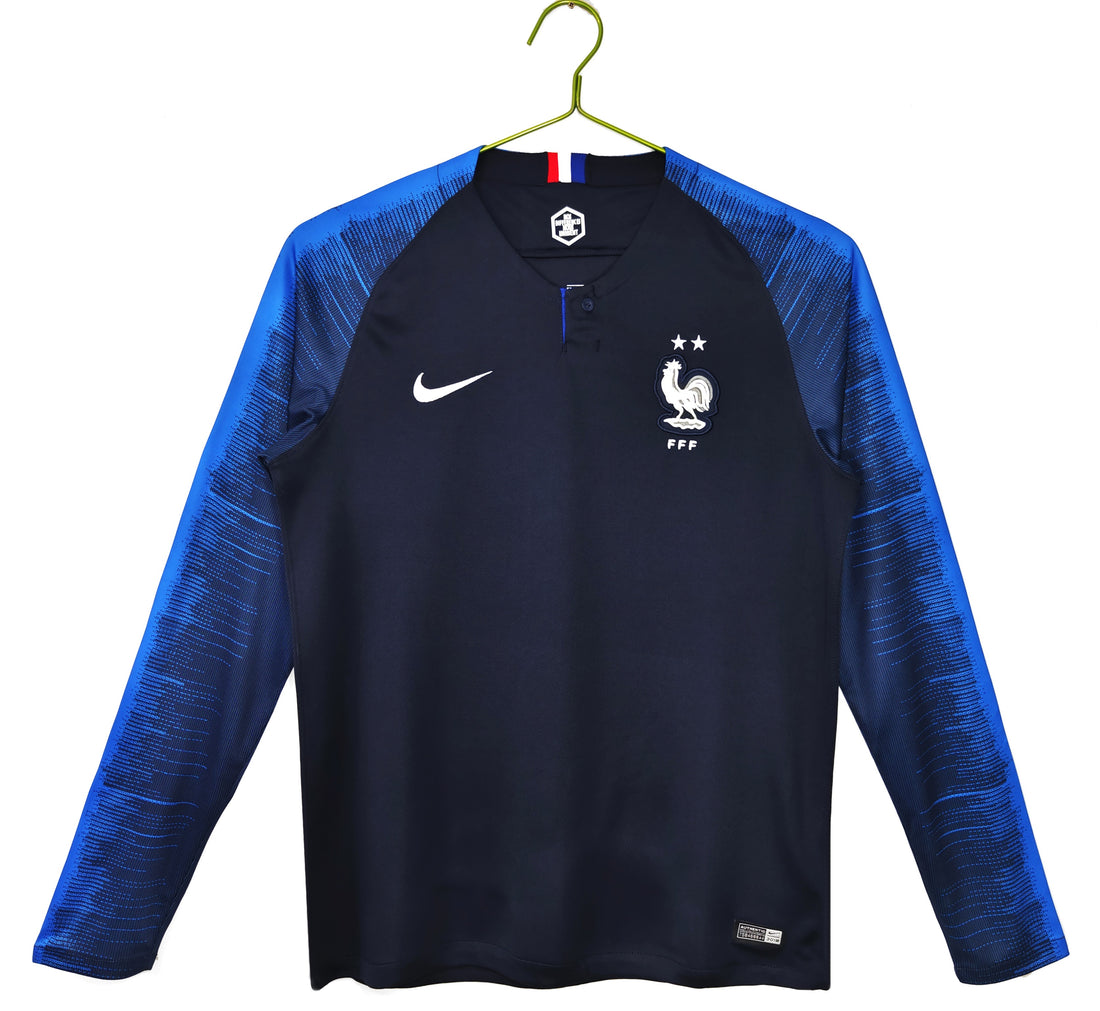 Maillot-France-Manches-Longues-Retro-Vintage-2018-Domicile-Homme-1