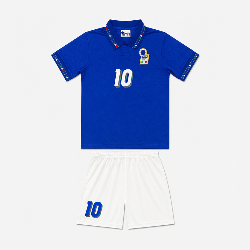 Maillot-Italie-R.Baggio-Kit-Enfant-Domicile-1994-1
