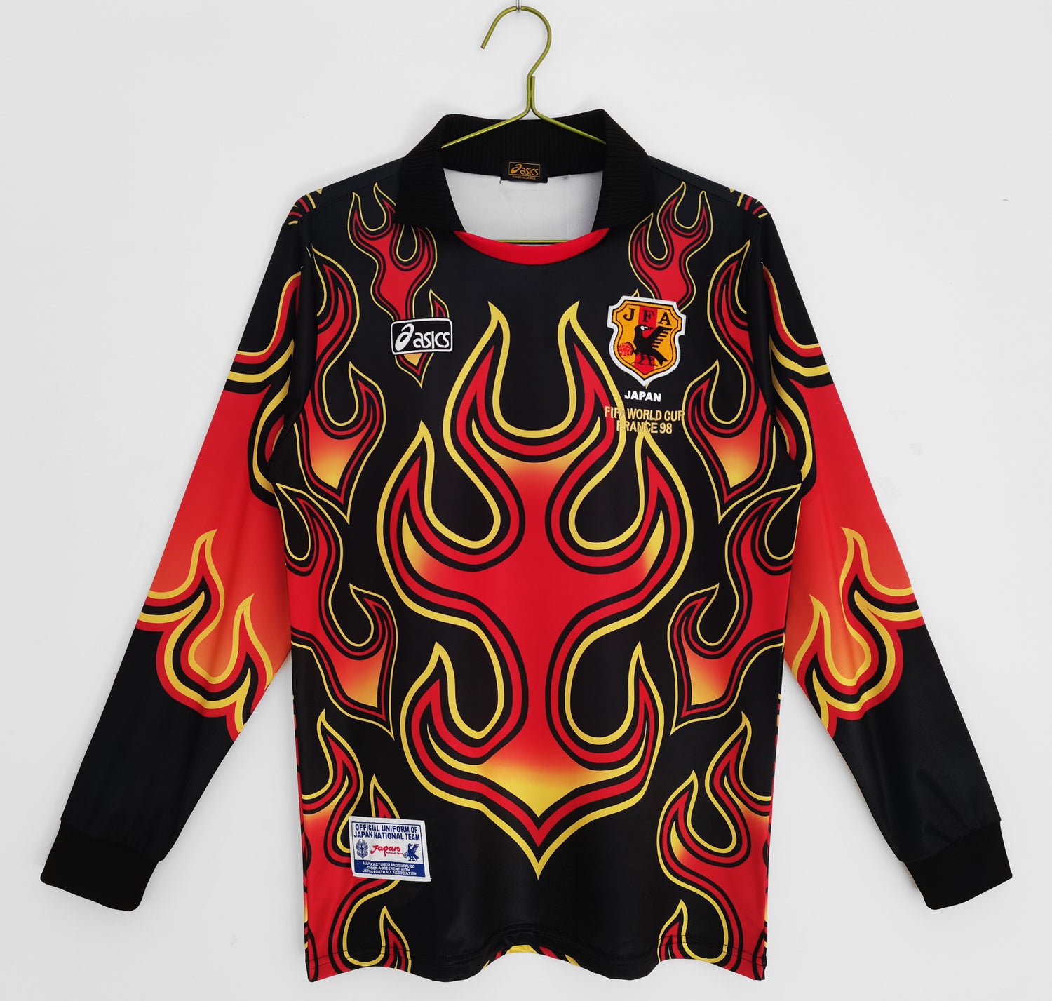Maillot-Japon-Manches-Longues-1998-Gardien-Rouge-Saison-Vintage-Retro-1