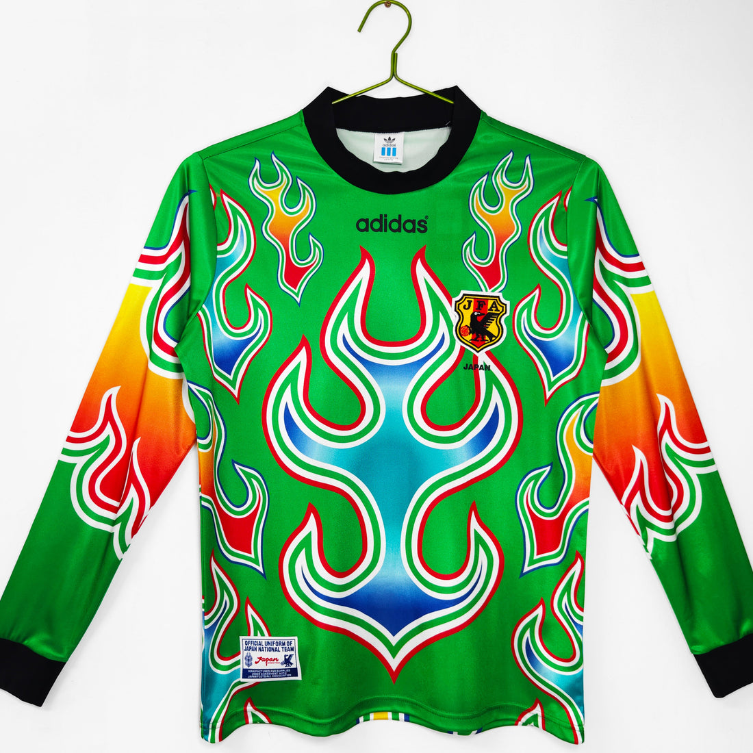 Maillot-Japon-Manches-Longues-1998-Gardien-Vert-Saison-Vintage-Retro-1