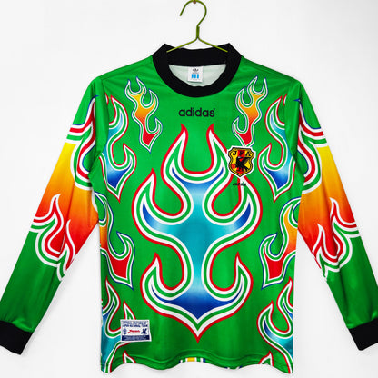 Maillot-Japon-Manches-Longues-1998-Gardien-Vert-Saison-Vintage-Retro-1