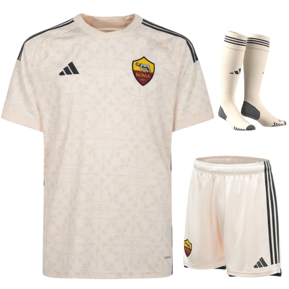 Maillot-Kit-Enfant-AS-Roma-Exterieur-2023-2024
