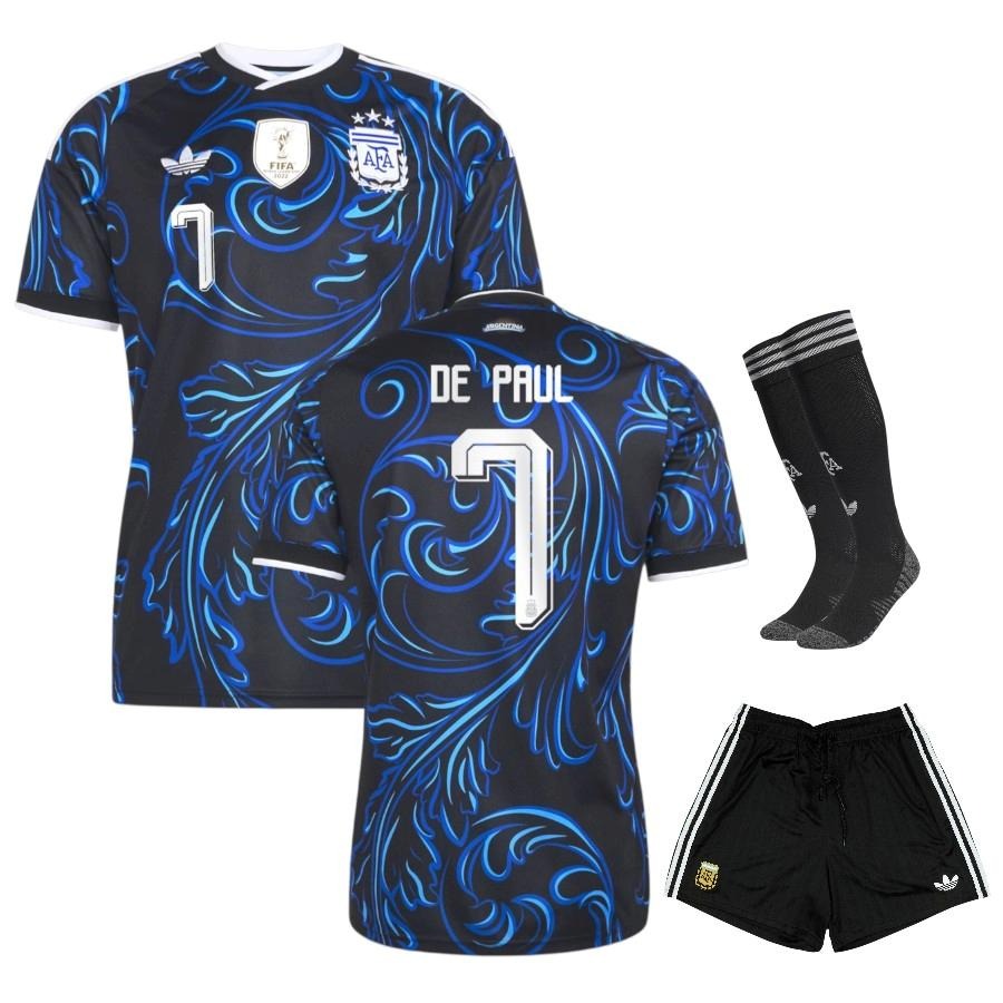 Maillot De Foot Adidas Argentine Extérieur – Noir – Taille 11-12 Ans (occasion)