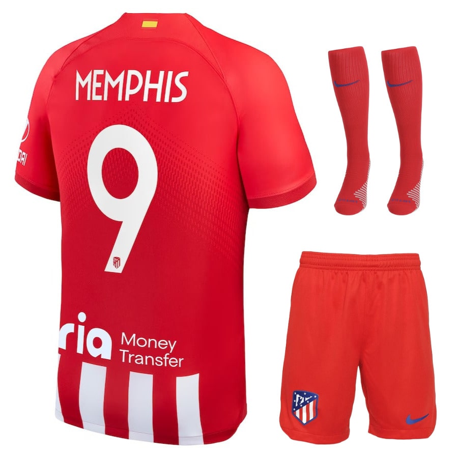 Maillot-Kit-Enfant-Atletico-Madrid-Domicile-2023-2024-Memphis-1