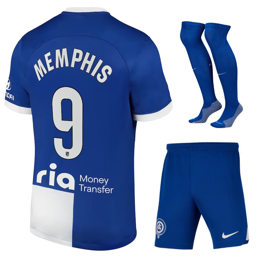 Maillot-Kit-Enfant-Atletico-Madrid-Exterieur-2023-2024-Memphis-1