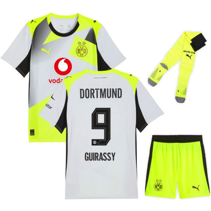 Maillot-Kit-Enfant-BVB-Dortmund-Exterieur-2025-2026-Guirassy