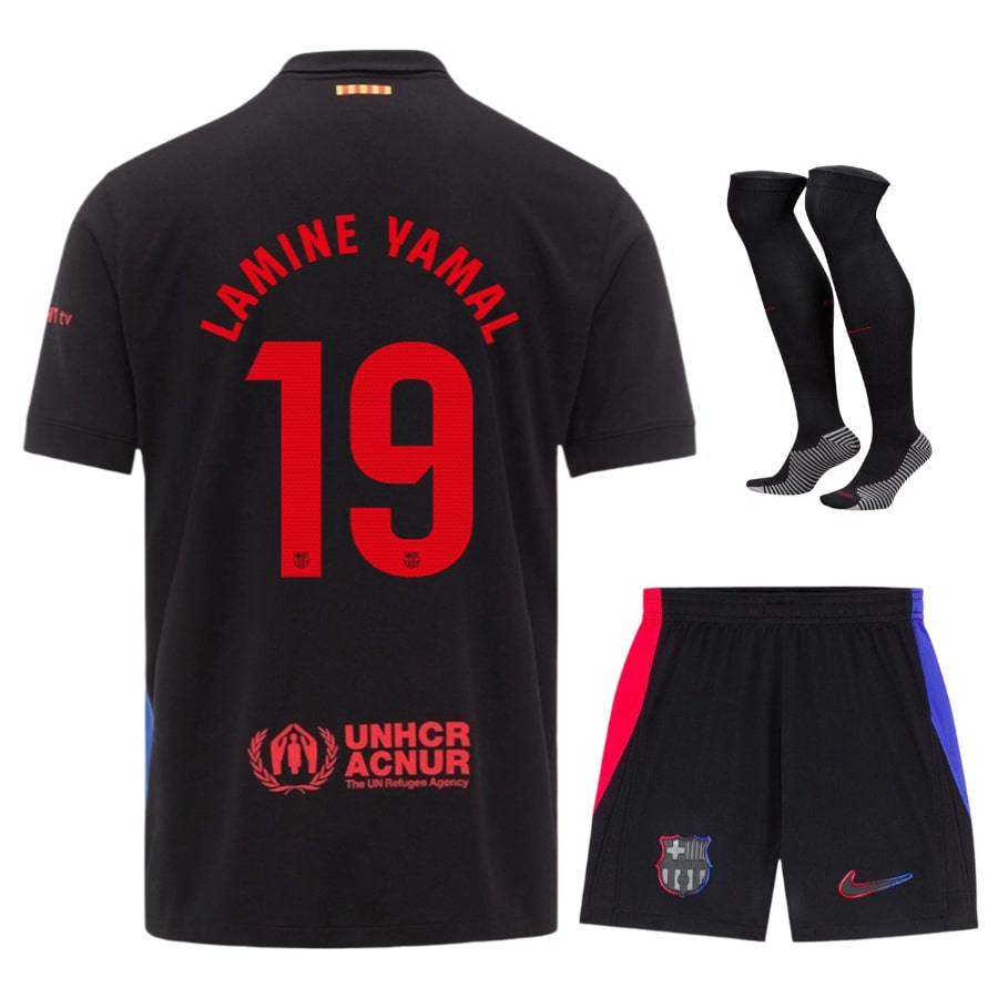 Maillot Kit Enfant Lamine Yamal Barcelone Exterieur 2024 2025 | Foot Sport