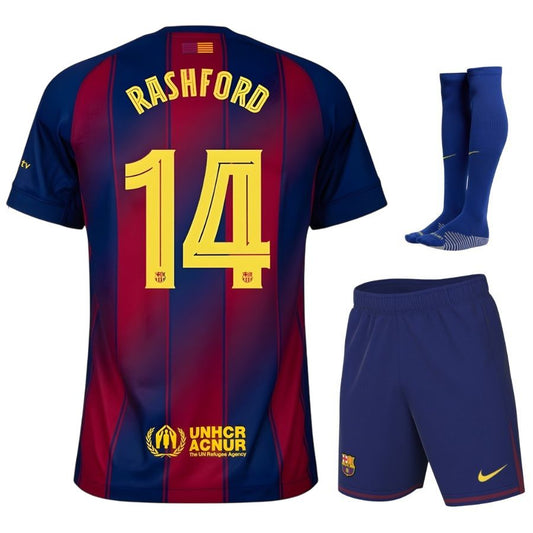 Maillot Kit Enfant Barca Rashford 14 Domicile 2025 2026 | Foot Sport