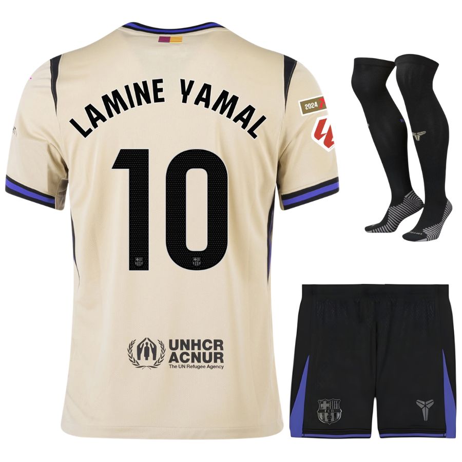 Lamine Yamal 10 Barca Away Kit Kids Jersey 2025 2026 | Football Sport