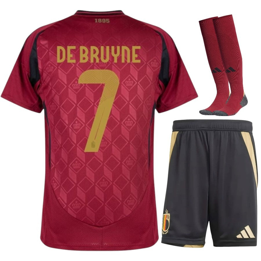 Maillot-Kit-Enfant-Belgique-Domicile-2024-2025-De-Bruyne