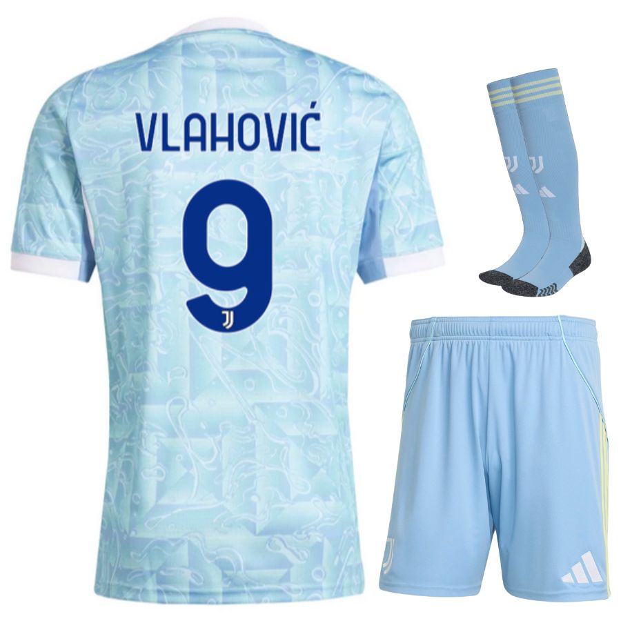 Maillot-Kit-Enfant-Juventus-Exterieur-2025-2026-Vlahovic