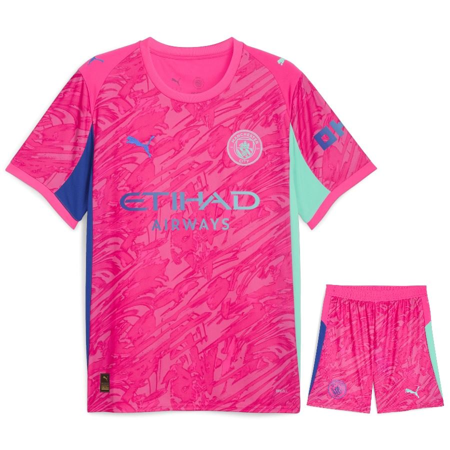 Maillot Kit Enfant Manchester City Domicile Gardien 2025 2026 Rose | Foot Sport