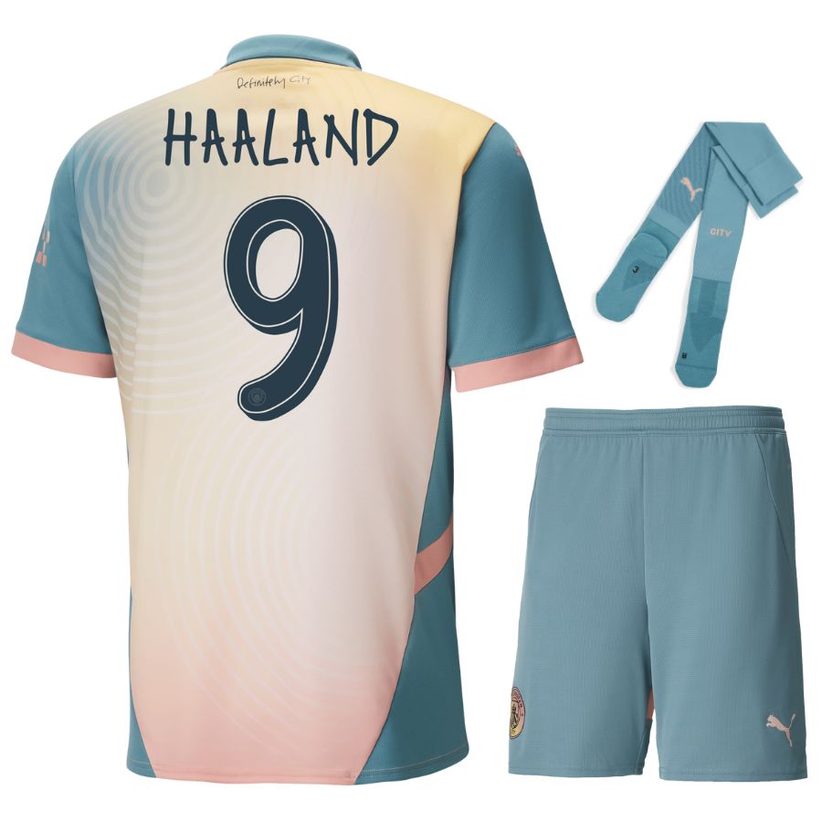 Maillot-Kit-Enfant-Manchester-City-Fourth-2024-2025-Haaland