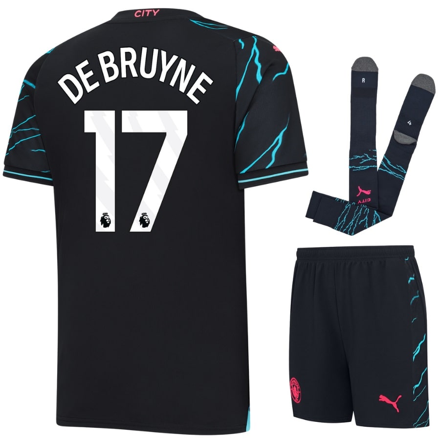 Maillot-Kit-Enfant-Manchester-City-Third-2023-2024-De-Bruyne-1