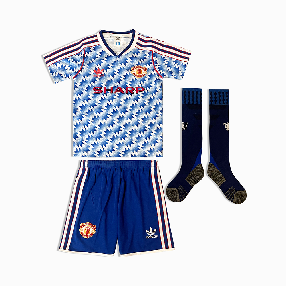 Maillot-Kit-Enfant-Manchester-United-Exterieur-1990-1992-1