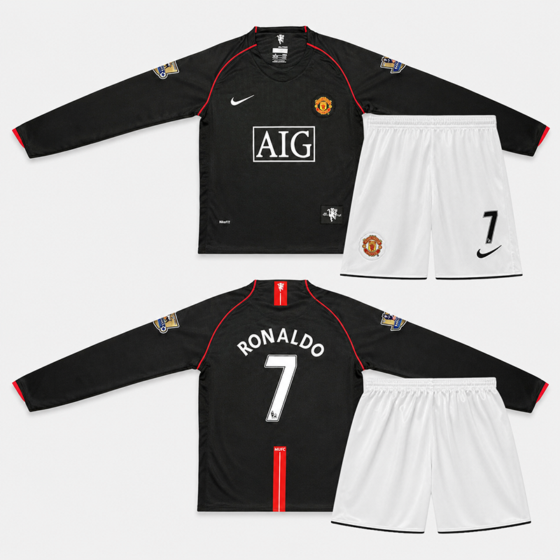 Maillot-Kit-Enfant-Manchester-United-Ronaldo-Manches-Longues-Exterieur-2007-2008-1