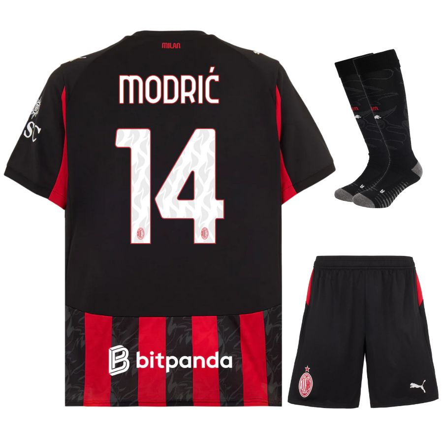AC Milan Home Kids Kit Jersey 2025 2026 | Foot Sport – Foot Sport