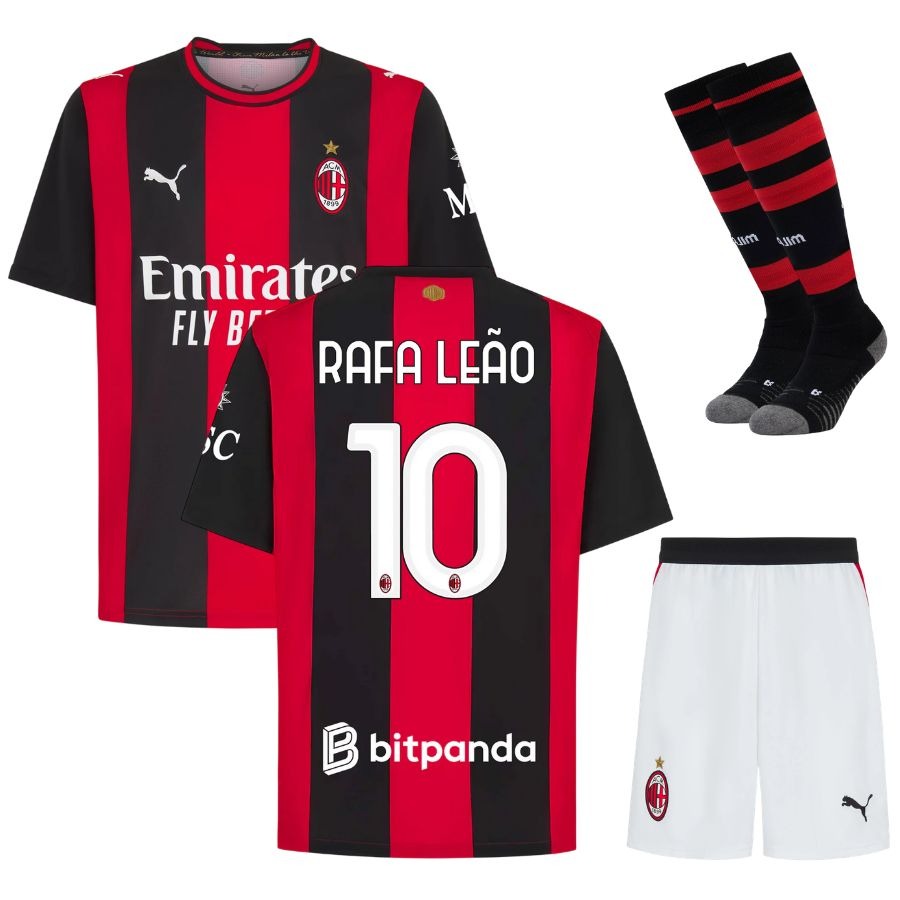 Maillot-Kit-Enfant-Milan-AC-Domicile-2026-2027-Rafael-Leao