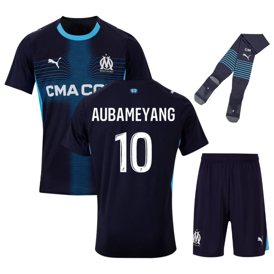 Maillot-Kit-Enfant-OM-Exterieur-2025-2026-Aubameyang