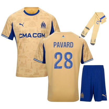 Maillot-Kit-Enfant-OM-Fourth-2025-2026-Pavard