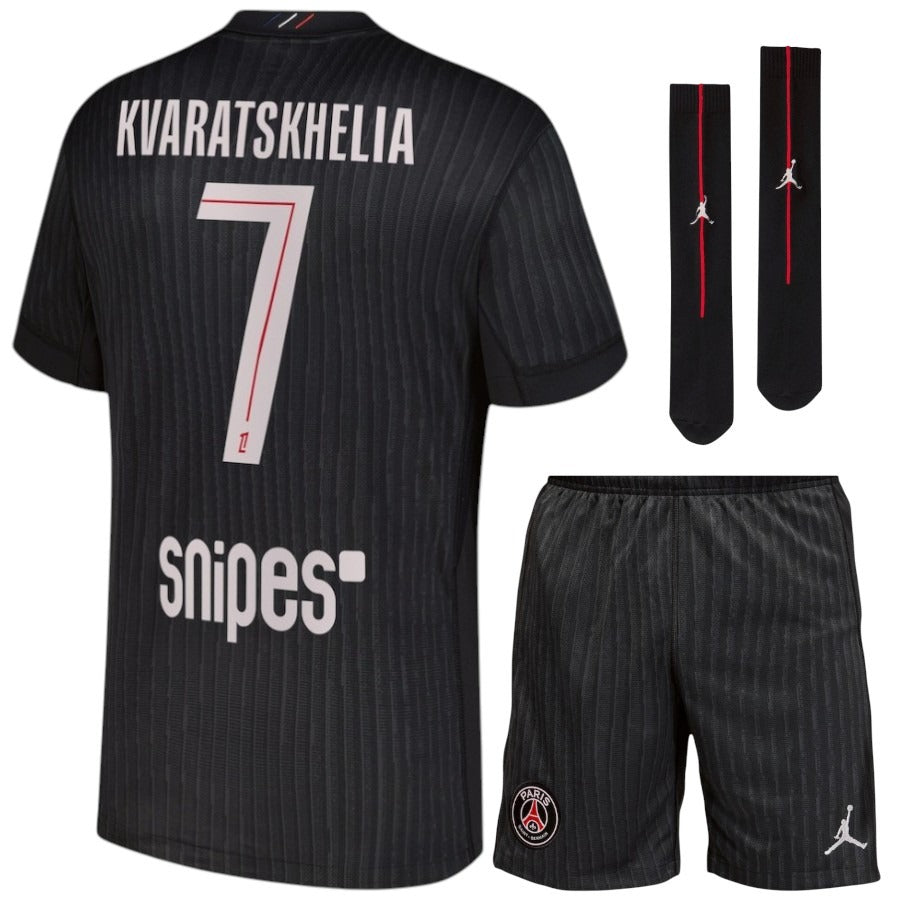 Maillot-Kit-Enfant-PSG-Jordan-Fourth-2025-2026-Kvaratskhelia