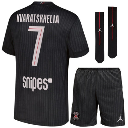 Maillot-Kit-Enfant-PSG-Jordan-Fourth-2025-2026-Kvaratskhelia