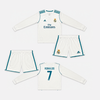 Maillot-Kit-Enfant-Real-Madrid-Manches-Longues-Ronaldo-Domicile-2017-2018-1