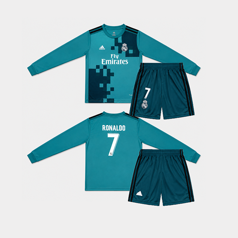 Maillot-Kit-Enfant-Real-Madrid-Manches-Longues-Ronaldo-Exterieur-2017-2018-1