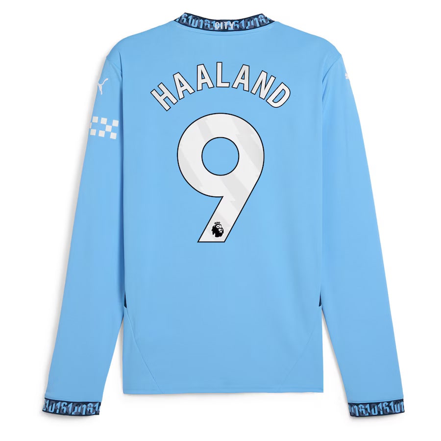 Maillot Manchester City Manches Longues Haaland Homme 2024 2025 | Foot Sport