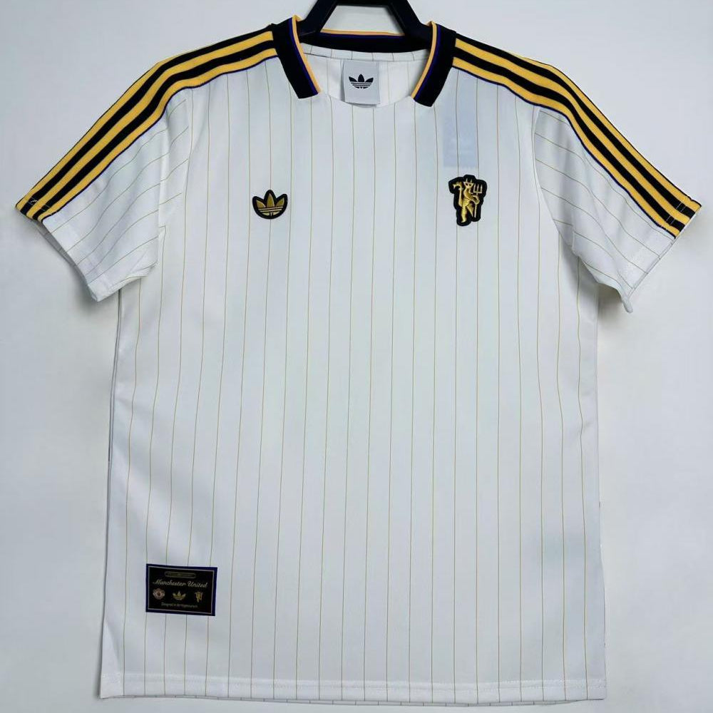 Maillot-Manchester-United-Lifestyle-Homme-2025-2026-Blanc-Jaune-1