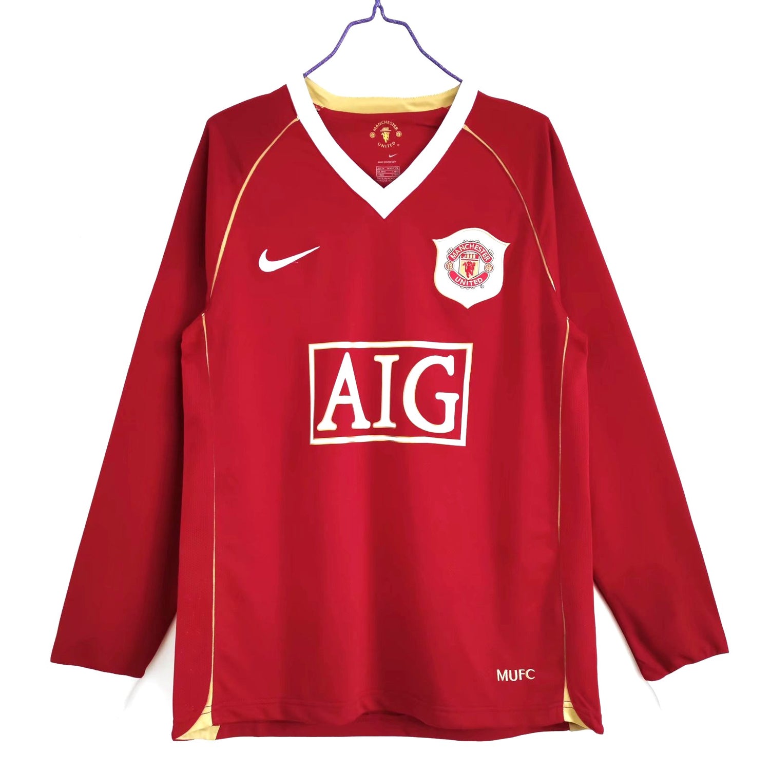 Maillot-Manchester-United-Manches-Longues-Retro-Vintage-2006-2007-Domicile-Homme-1