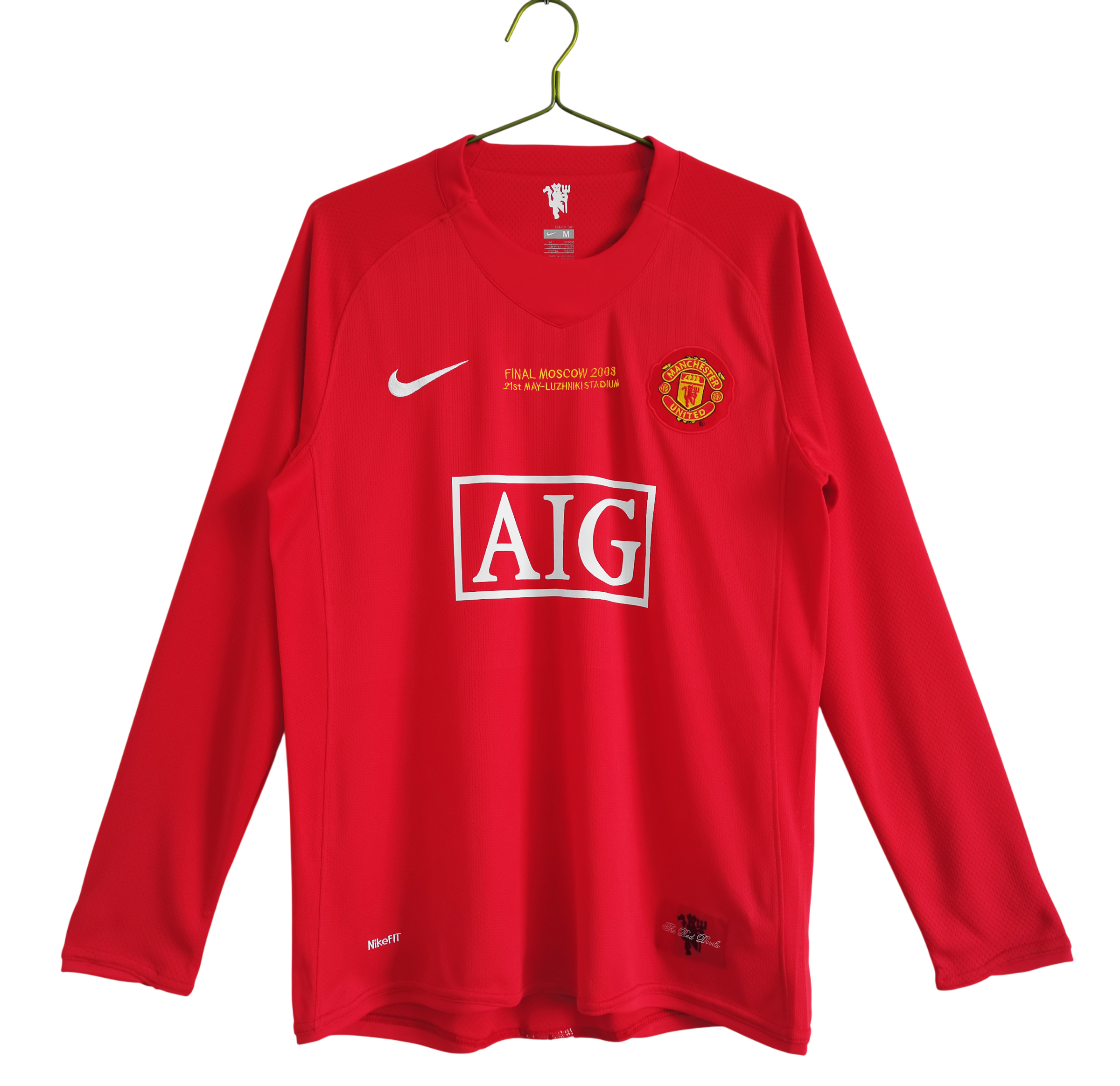 Maillot-Manchester-United-Manches-Longues-Retro-Vintage-2007-2008-Ligue-des-Champions-Domicile-Homme-1