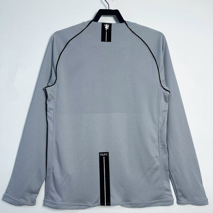 Maillot-Manchester-United-Retro-Vintage-Manches-Longues-2007-2008-Gardien-Homme-Gris-2