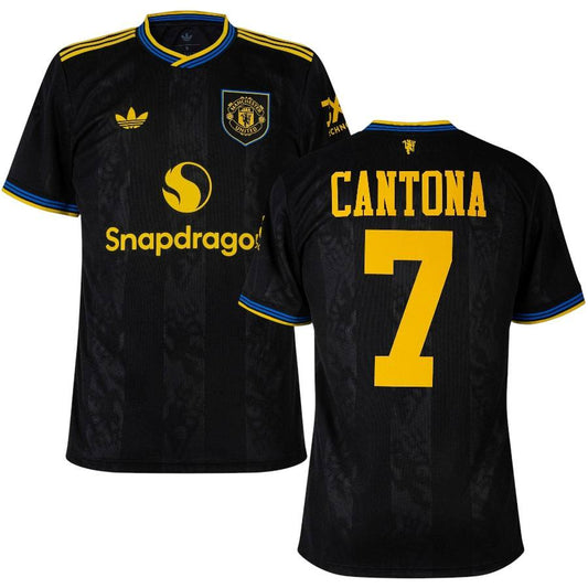 Cantona Manchester United Drittes Trikot Herren 2025 2026 Schwarz | Fußball Sport