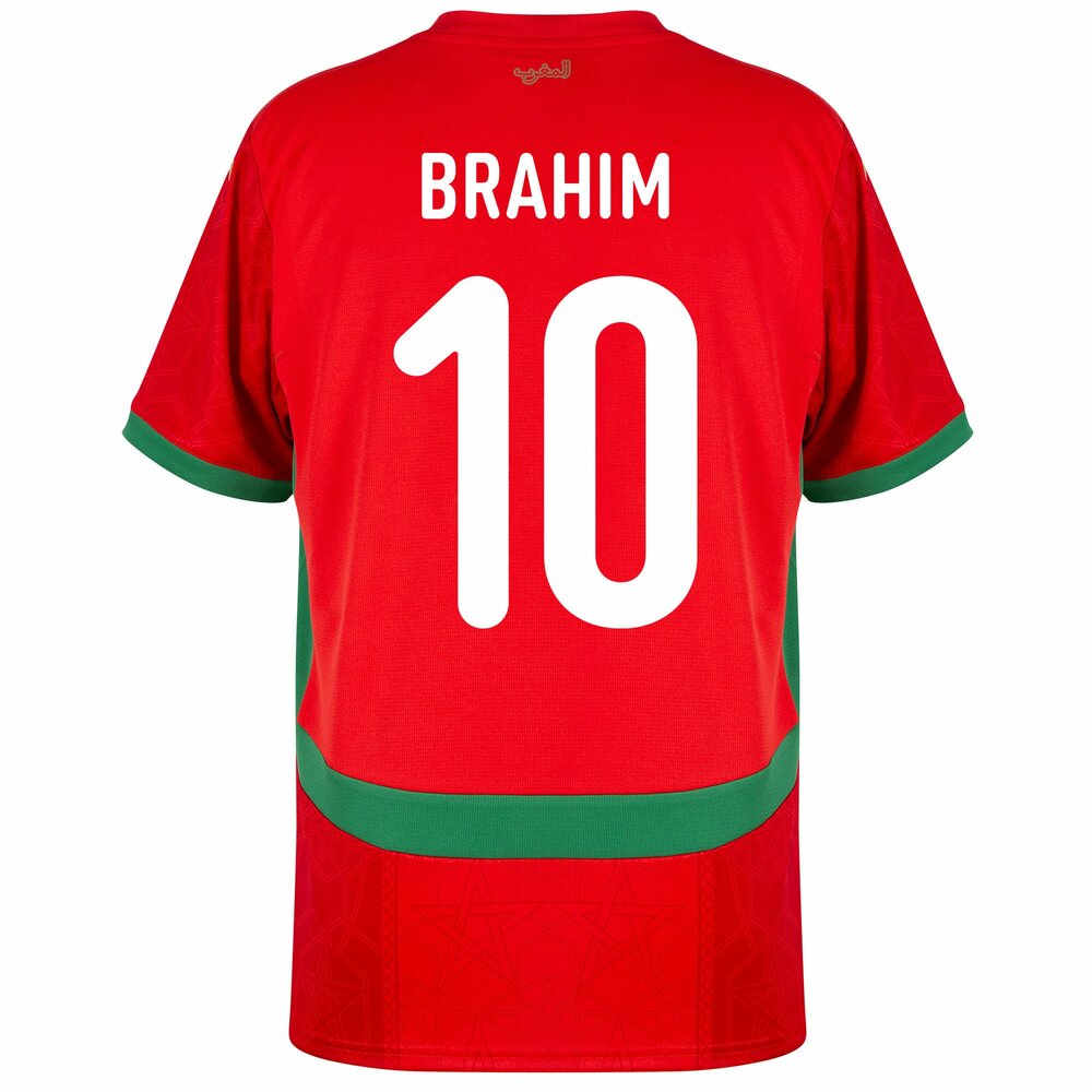 Maillot Maroc Homme Brahim 10 Domicile 2024 2025 | Foot Sport