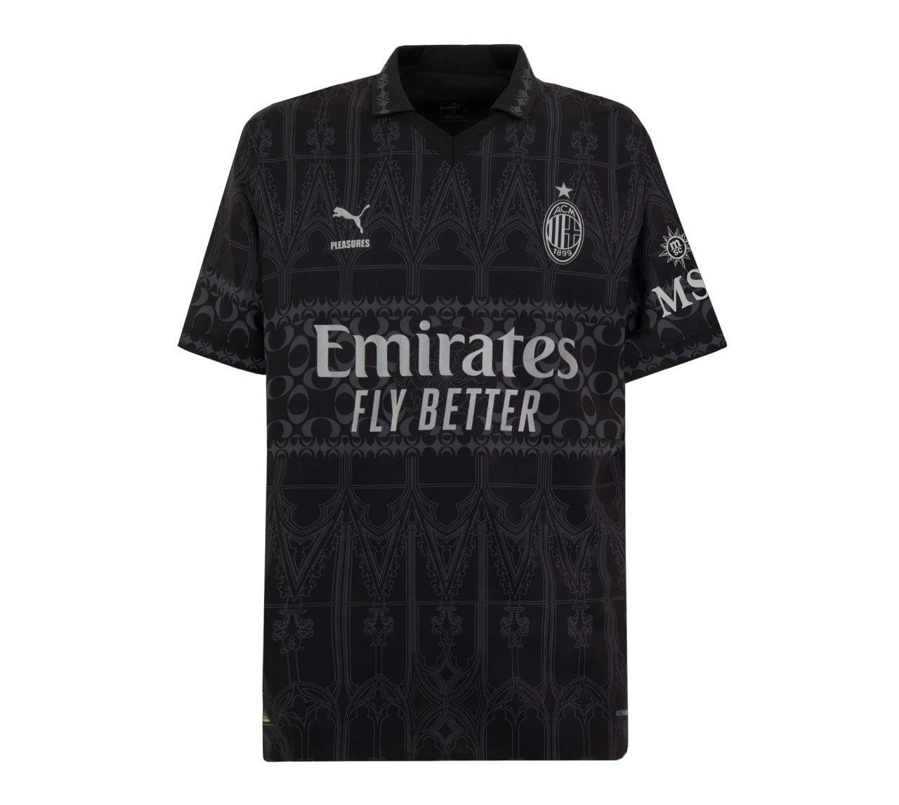 Maillot-Milan-AC-2023-2024-Fourth-X-Pleasures-Noir-1