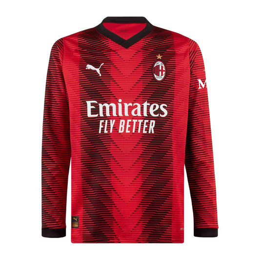 Maillot AC Milan Manches Longues Rouge Homme 2023 2024 - Foot Sport