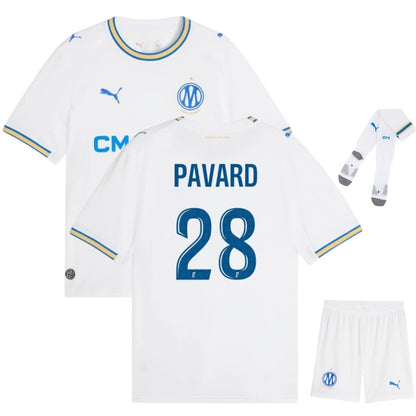Maillot-OM-Domicile-Kit-Enfant-2025-2026-Pavard